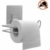 Dynamic24 Edelstahl Toilettenpapier Halter Ohne Bohren Selbstklebend WC Papier Klorolle
