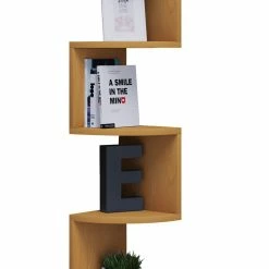 PKline Eckregal Wandregal Regal Bücherregal Wandboard Hängeregal Küchenregal Buche