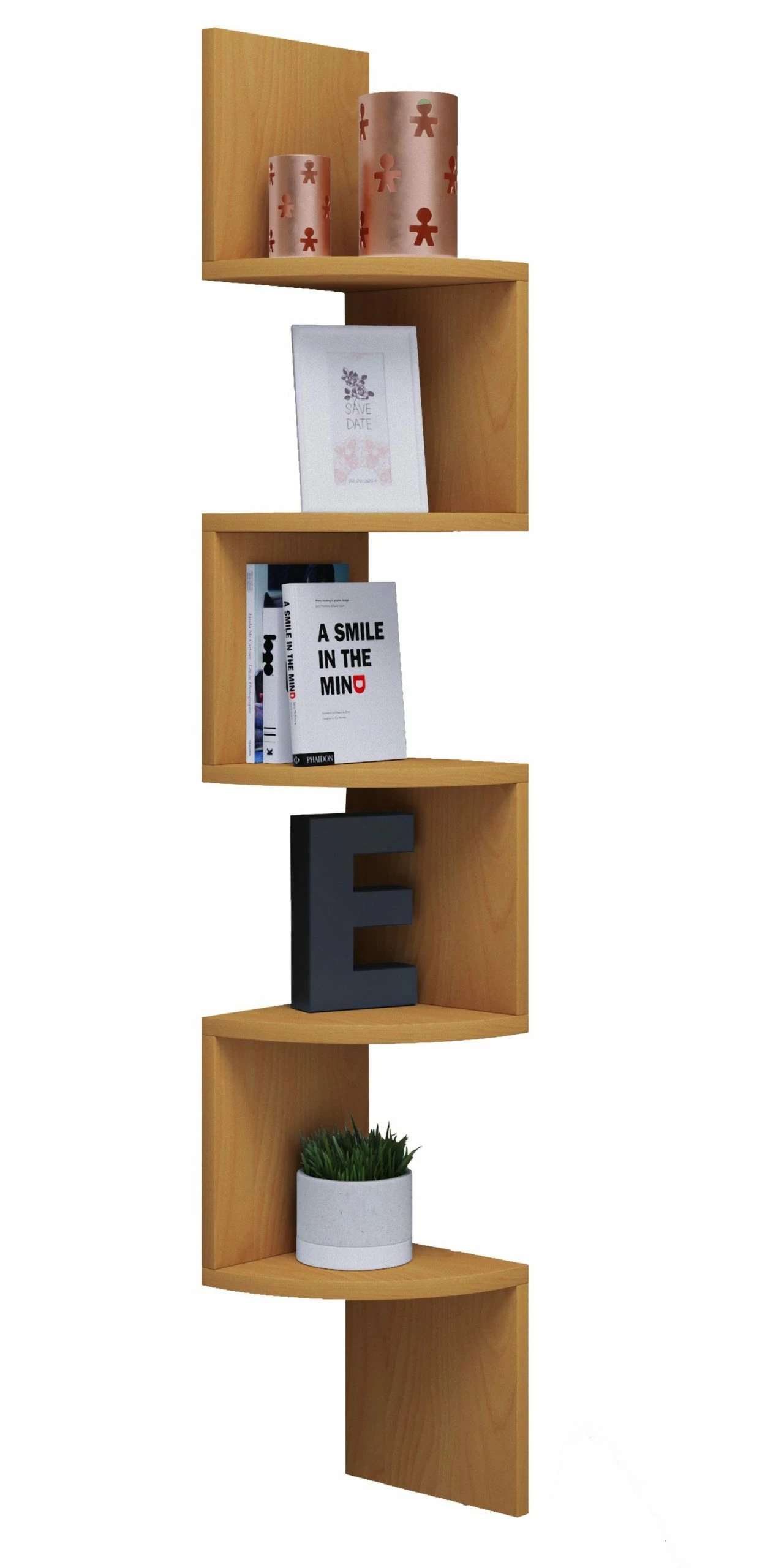 PKline Eckregal Wandregal Regal Bücherregal Wandboard Hängeregal Küchenregal Buche 1 PKline Eckregal Wandregal Regal Bücherregal Wandboard Hängeregal Küchenregal Buche