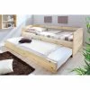 TiCAA Sofabett Funktionsbett Gästebett Mit Auszug Melinda Kiefer Natur