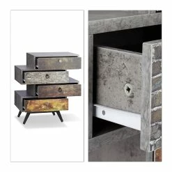 Relaxdays Vintage Kommode Mit 4 Schubladen 10 Relaxdays Vintage Kommode Mit 4 Schubladen -Vicco Geschäft 8600323900 100218570 prod 005