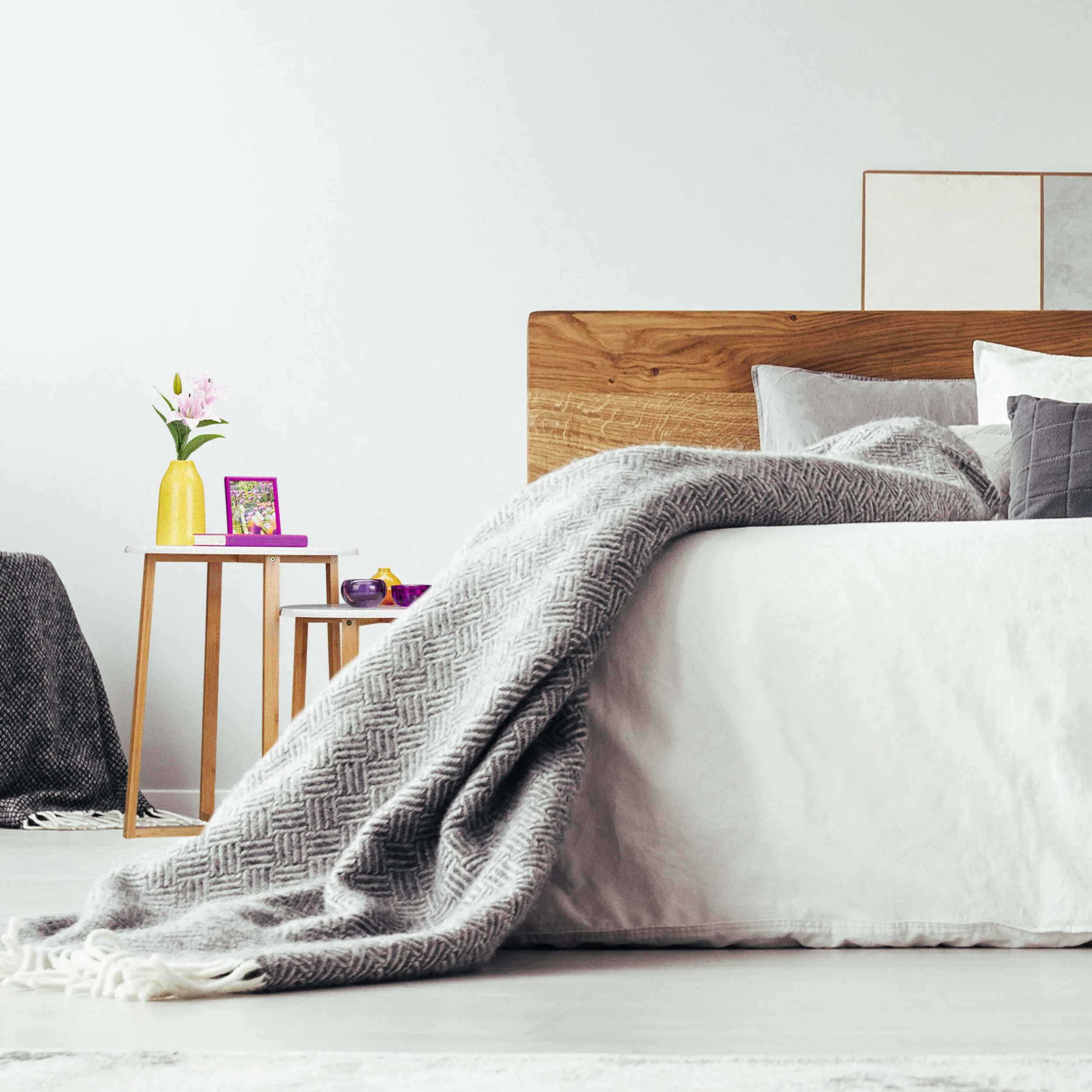 Relaxdays Beistelltisch 2er Set Weiß 4 Relaxdays Beistelltisch 2er Set Weiß – Bild 4