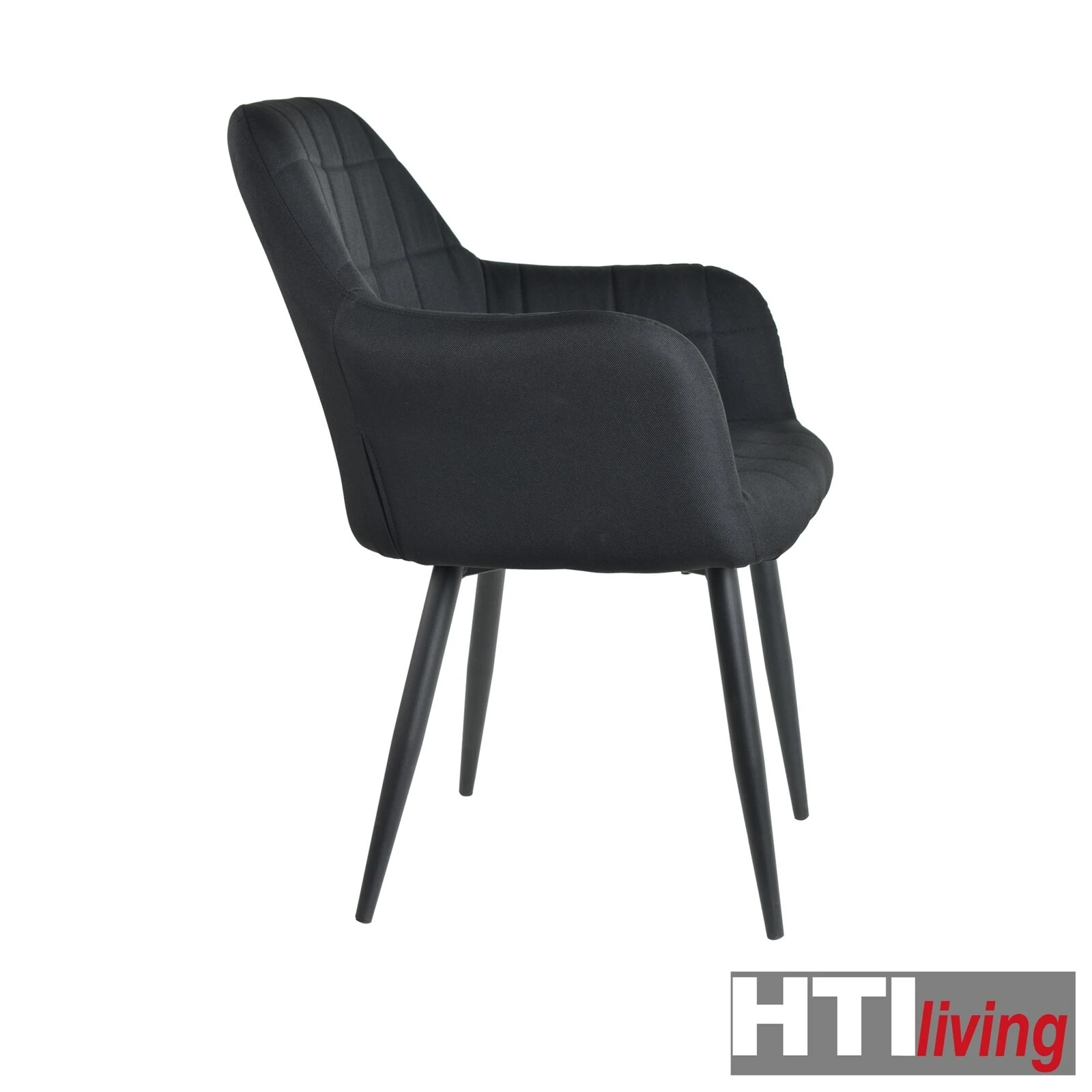HTI-Living Stuhl Albany Webstoff Schwarz 3 HTI-Living Stuhl Albany Webstoff Schwarz – Bild 3