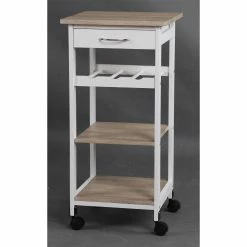 HTI-Living Küchenrollwagen 3 Ablageflächen Skandi