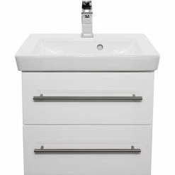 Badmöbel Inkl. Villeroy & Boch Waschbecken Subway 2.0 50cm Waschtisch Weiß Hochglanz -Vicco Geschäft 8600335800 18717 prod 003