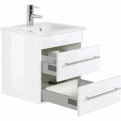 Badmöbel Inkl. Villeroy & Boch Waschbecken Venticello 50cm Weiß Hochglanz 8 Badmöbel Inkl. Villeroy & Boch Waschbecken Venticello 50cm Weiß Hochglanz -Vicco Geschäft 8600335800 18736 prod 003