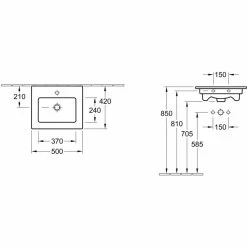 Badmöbel Inkl. Villeroy & Boch Waschbecken Venticello 50cm Weiß Hochglanz 10 Badmöbel Inkl. Villeroy & Boch Waschbecken Venticello 50cm Weiß Hochglanz -Vicco Geschäft 8600335800 18736 prod 005
