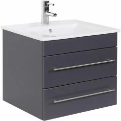 POSSEIK Badmöbel Inkl. Villeroy & Boch Waschbecken Venticello 60cm Waschtisch