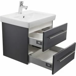 Badmöbel Inkl. Villeroy & Boch Waschbecken Subway 2.0 55cm Anthrazit Seidenglanz -Vicco Geschäft 8600335800 18748 prod 006