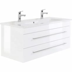 POSSEIK Waschtisch Inkl. Villeroy & Boch Doppel Waschbecken Venticello 120cm