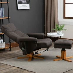 HOMCOM Massagestuhl Mit Fußhocker Und Stauraum B80 X T86 X H99 Cm, B80 X T118 X H83 Cm | Massagestuhl Stuhl Mit Hocker Hocker Stuhl Massage Sessel -Vicco Geschäft 8600336600 700 111V03BN prod 006