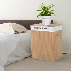 HOMCOM Wäschekorb Mit 2 Tragegriffen 52 X 32 X 63 Cm (LxBxH) | Wäschesammler Wäschetruhe Wäschekörbe Wäschebox -Vicco Geschäft 8600336600 850 020 prod 005