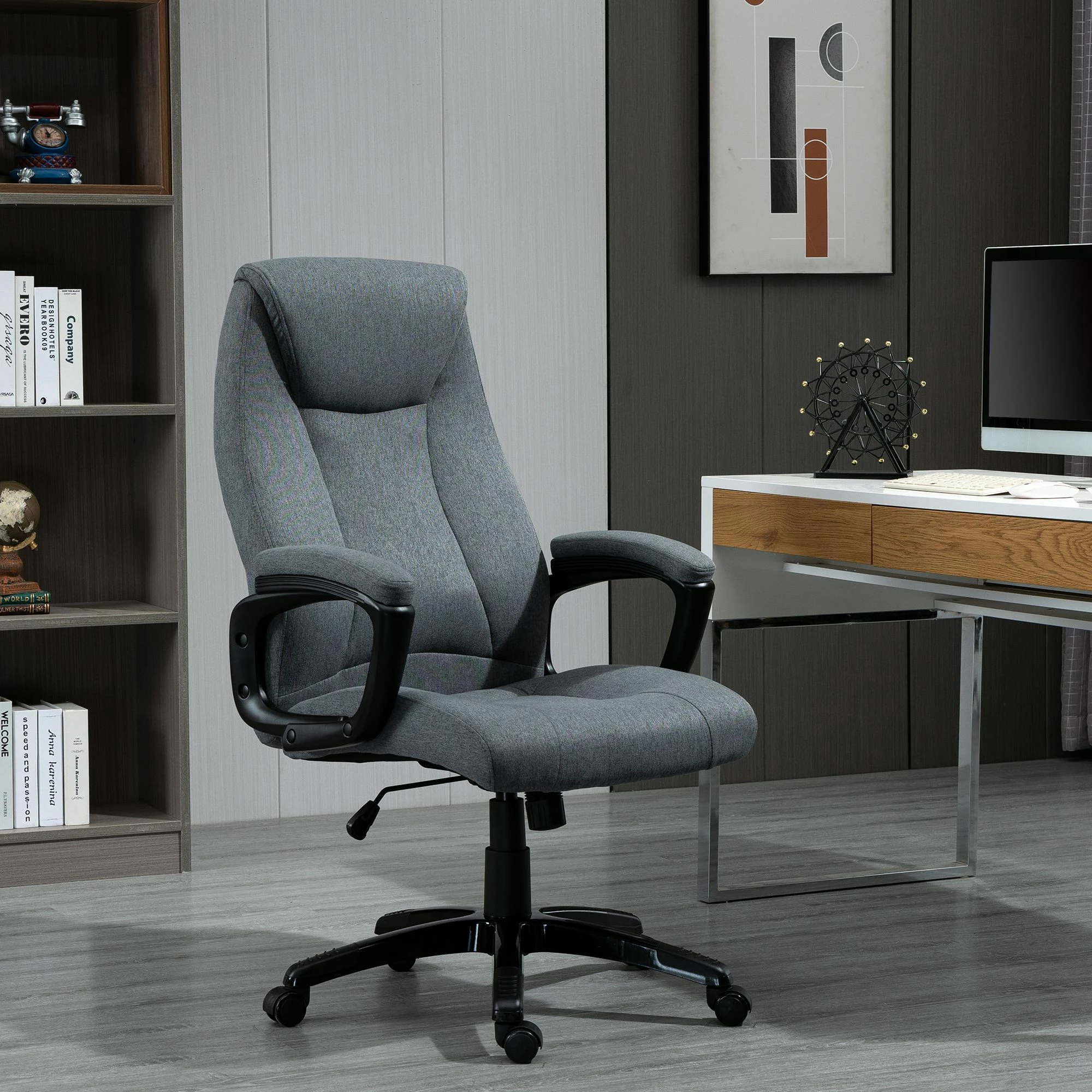 Vinsetto Bürostuhl Mit Massagefunktion Grau 66 X 70 X 114-122 Cm (BxTxH) | Massagesessel Schreibtischstuhl Chefsessel Drehstuhl 4 Vinsetto Bürostuhl Mit Massagefunktion Grau 66 X 70 X 114-122 Cm (BxTxH) | Massagesessel Schreibtischstuhl Chefsessel Drehstuhl – Bild 4