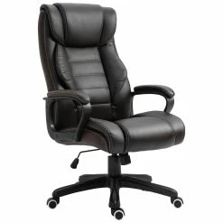 Vinsetto Bürostuhl Mit Massagefunktion Schwarz 64 X 74 X 112-120 Cm (BxTxH) | Massagebürostuhl Drehstuhl Gamingstuhl Massagestuhl