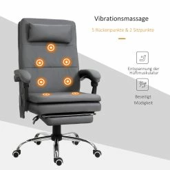 Vinsetto Bürostuhl Exklusiver Massagesessel, Entspannend, Insgesamt 7 Vibrationsmassagepunkte In Der Rückenlehne 67 X 70 X 112-120 Cm (LxBxH) | Massagesessel Chefsessel Drehstuhl Bürosessel 10 Vinsetto Bürostuhl Exklusiver Massagesessel, Entspannend, Insgesamt 7 Vibrationsmassagepunkte In Der Rückenlehne 67 X 70 X 112-120 Cm (LxBxH) | Massagesessel Chefsessel Drehstuhl Bürosessel -Vicco Geschäft 8600336600 921 340V01CG prod 005