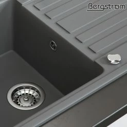 Bergström Granit Spüle Küchenspüle Einbauspüle Auflage Spülbecken Küche Reversibel Grau -Vicco Geschäft 8600343700 12322 prod 005