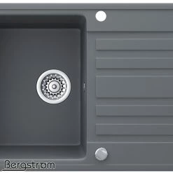 Bergström Granit Spüle Küchenspüle Einbauspüle Auflage Spülbecken Küche Reversibel Grau -Vicco Geschäft 8600343700 12322 prod 006