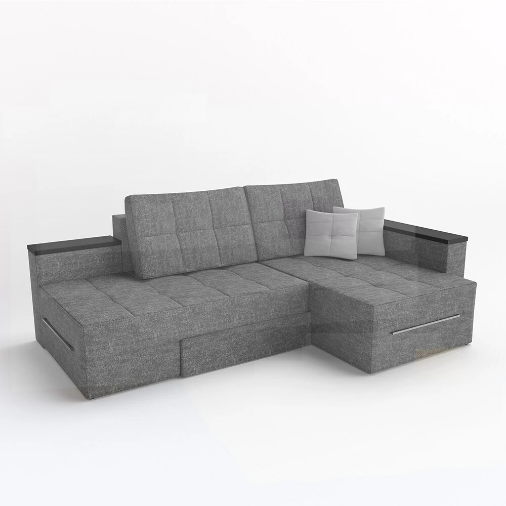 Vicco Ecksofa Mit Schlaffunktion 240 X 160 Cm Grau - Eckcouch Sofa Couch Schlafsofa Taschenfederkern 2 Vicco Ecksofa Mit Schlaffunktion 240 X 160 Cm Grau - Eckcouch Sofa Couch Schlafsofa Taschenfederkern – Bild 2