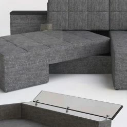 Vicco Ecksofa Mit Schlaffunktion 240 X 160 Cm Grau - Eckcouch Sofa Couch Schlafsofa Taschenfederkern 11 Vicco Ecksofa Mit Schlaffunktion 240 X 160 Cm Grau - Eckcouch Sofa Couch Schlafsofa Taschenfederkern -Vicco Geschäft 8600343700 23133 prod 006