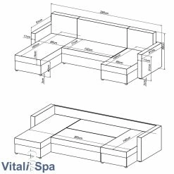 VICCO XXL Ecksofa Mit Schlaffunktion Schwarz - Couch Ecksofa Schlafsofa Taschenfederkern Polstereck 8 VICCO XXL Ecksofa Mit Schlaffunktion Schwarz - Couch Ecksofa Schlafsofa Taschenfederkern Polstereck -Vicco Geschäft 8600343700 24053 prod 003