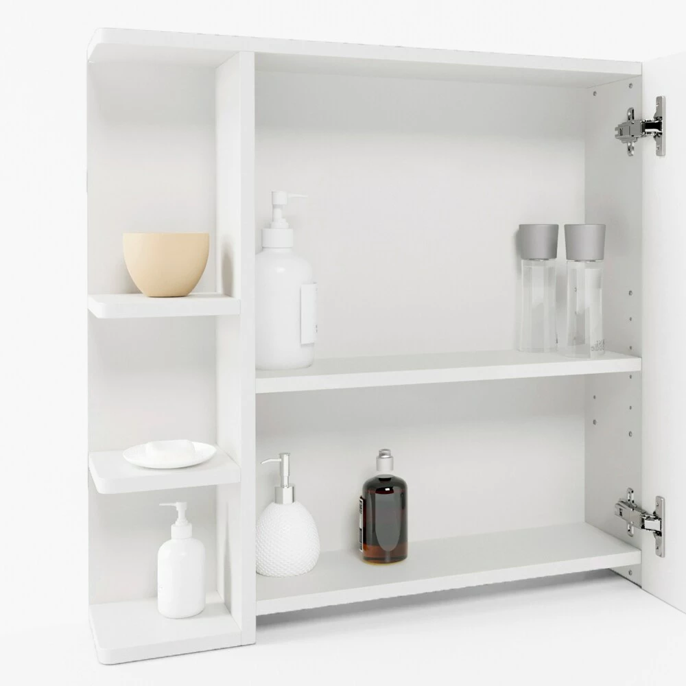 VICCO Spiegelschrank FYNN 80 X 64 Cm Weiß - Spiegel Badspiegel Bad Wandspiegel 6 VICCO Spiegelschrank FYNN 80 X 64 Cm Weiß - Spiegel Badspiegel Bad Wandspiegel – Bild 6