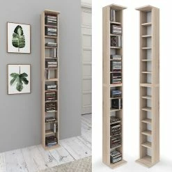 VICCO CD Regal DVD Ständer Sonoma Wandregal Hängeregal Bücherregal Büroregal