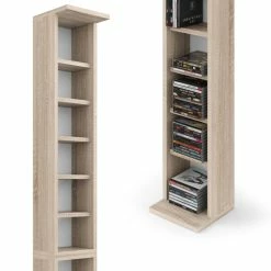 VICCO CD Regal DVD Ständer Sonoma Wandregal Hängeregal Bücherregal Büroregal -Vicco Geschäft 8600343700 25370 prod 006