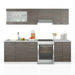 Vicco Küche Raul Küchenzeile Küchenblock Einbauküche 240 Cm Edelgrau -Vicco Geschäft 8600343700 26319 prod 004