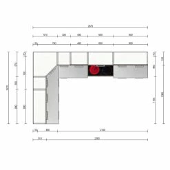 VICCO KÜCHENZEILE L 270CM KÜCHENBLOCK WINKEL ECK EINBAU SONOMA EICHE R-LINE 9 VICCO KÜCHENZEILE L 270CM KÜCHENBLOCK WINKEL ECK EINBAU SONOMA EICHE R-LINE -Vicco Geschäft 8600343700 26330 prod 004