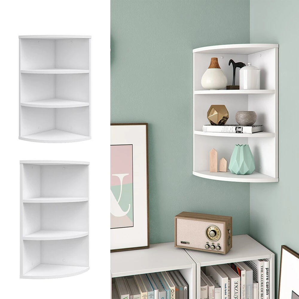 VICCO Eckregal ECKI 0,5 Winkelregal Küchenregal Badregal Standregal Regal 60cm 1 VICCO Eckregal ECKI 0,5 Winkelregal Küchenregal Badregal Standregal Regal 60cm