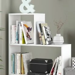 Vicco Treppenregal Asym Raumteiler Bücherregal Regal Wandregal 4 Fächer Weiß -Vicco Geschäft 8600343700 28512 prod 005