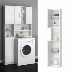 VICCO Anstellschrank LUIS Waschmaschinenschrank Badmöbel Badschrank Hochschrank