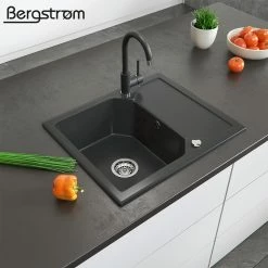 Bergström Granit Spüle Küchenspüle Einbauspüle Spülbecken 590 X 500mm Schwarz 9 Bergström Granit Spüle Küchenspüle Einbauspüle Spülbecken 590 X 500mm Schwarz -Vicco Geschäft 8600343700 29882 prod 004