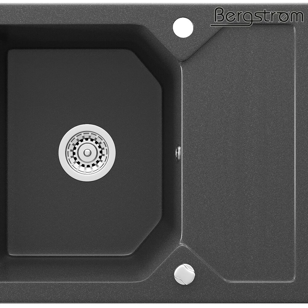 Bergström Granit Spüle Küchenspüle Einbauspüle Spülbecken 590 X 500mm Schwarz 6 Bergström Granit Spüle Küchenspüle Einbauspüle Spülbecken 590 X 500mm Schwarz – Bild 6