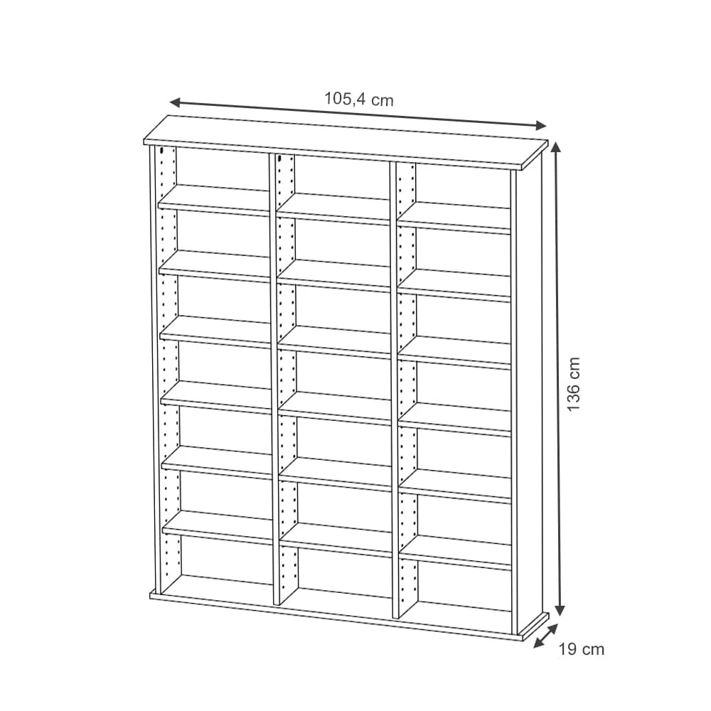VICCO Medienregal JUKEBOX Weiß Matt CD DVD Bluray Regal Standregal Regalwand 3 VICCO Medienregal JUKEBOX Weiß Matt CD DVD Bluray Regal Standregal Regalwand – Bild 3