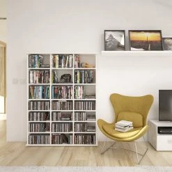 VICCO Medienregal JUKEBOX Weiß Matt CD DVD Bluray Regal Standregal Regalwand 9 VICCO Medienregal JUKEBOX Weiß Matt CD DVD Bluray Regal Standregal Regalwand -Vicco Geschäft 8600343700 29912 prod 004