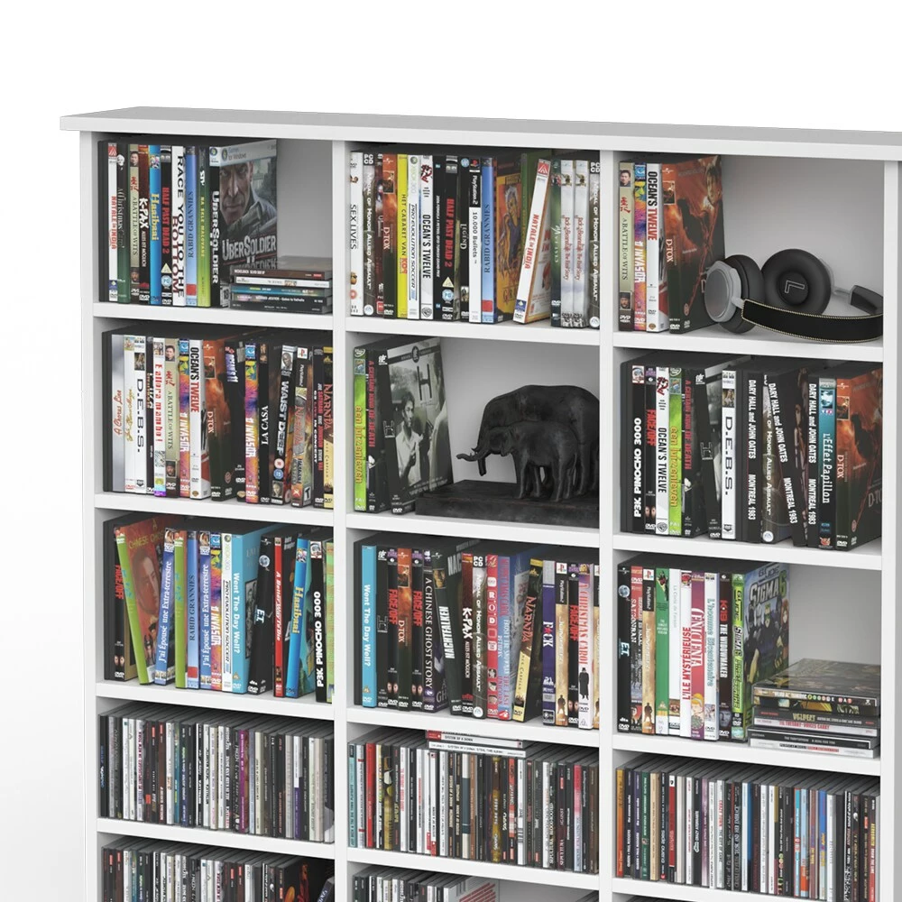 VICCO Medienregal JUKEBOX Weiß Matt CD DVD Bluray Regal Standregal Regalwand 6 VICCO Medienregal JUKEBOX Weiß Matt CD DVD Bluray Regal Standregal Regalwand – Bild 6