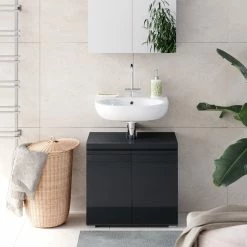 VICCO Waschbeckenunterschrank FREDDY Anthrazit Hochglanz Unterschrank Badschrank 9 VICCO Waschbeckenunterschrank FREDDY Anthrazit Hochglanz Unterschrank Badschrank -Vicco Geschäft 8600343700 29925 prod 004