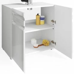 VICCO Waschbeckenunterschrank FREDDY Weiß Hochglanz Unterschrank Badschrank -Vicco Geschäft 8600343700 30378 prod 006