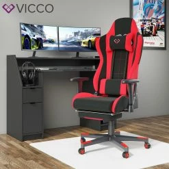 VICCO Gamingstuhl ALPHA Schwarz Rot Bürostuhl Schreibtischstuhl Drehstuhl Sport -Vicco Geschäft 8600343700 30531 prod 004