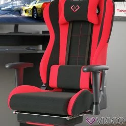 VICCO Gamingstuhl ALPHA Schwarz Rot Bürostuhl Schreibtischstuhl Drehstuhl Sport -Vicco Geschäft 8600343700 30531 prod 005