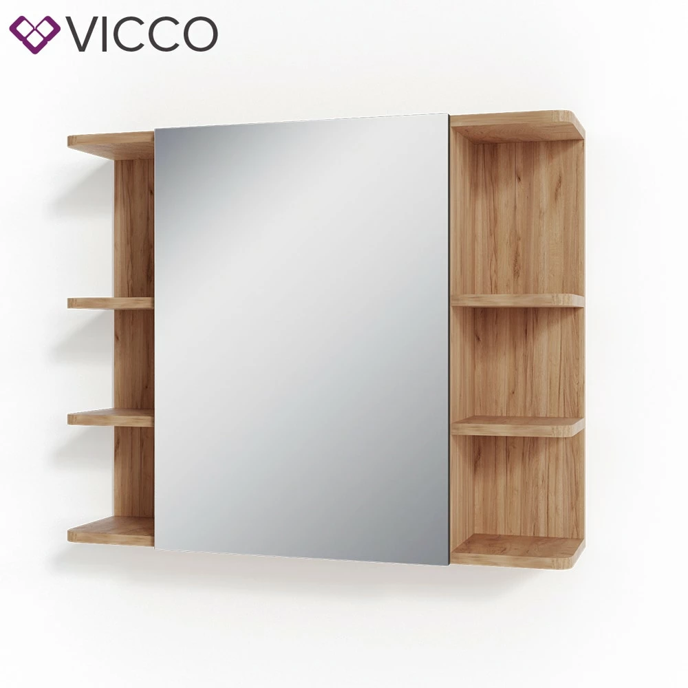 VICCO Spiegelschrank FYNN 80 X 64 Eiche Anthrazit Spiegel Badspiegel Wandspiegel 2 VICCO Spiegelschrank FYNN 80 X 64 Eiche Anthrazit Spiegel Badspiegel Wandspiegel – Bild 2