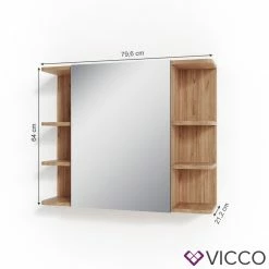 VICCO Spiegelschrank FYNN 80 X 64 Eiche Anthrazit Spiegel Badspiegel Wandspiegel 8 VICCO Spiegelschrank FYNN 80 X 64 Eiche Anthrazit Spiegel Badspiegel Wandspiegel -Vicco Geschäft 8600343700 31924 prod 003
