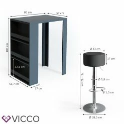 VICCO Bartisch Bar Tresen Drei Farben Bartresen Stehtisch Tisch Tisch Bistrotisch Inkl. Barhocker 8 VICCO Bartisch Bar Tresen Drei Farben Bartresen Stehtisch Tisch Tisch Bistrotisch Inkl. Barhocker -Vicco Geschäft 8600343700 33214 prod 003