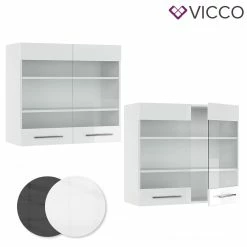 VICCO Hängeglasschrank 80 Cm Weiß Küchenzeile Unterschrank Fame -Vicco Geschäft 8600343700 33527 prod 005
