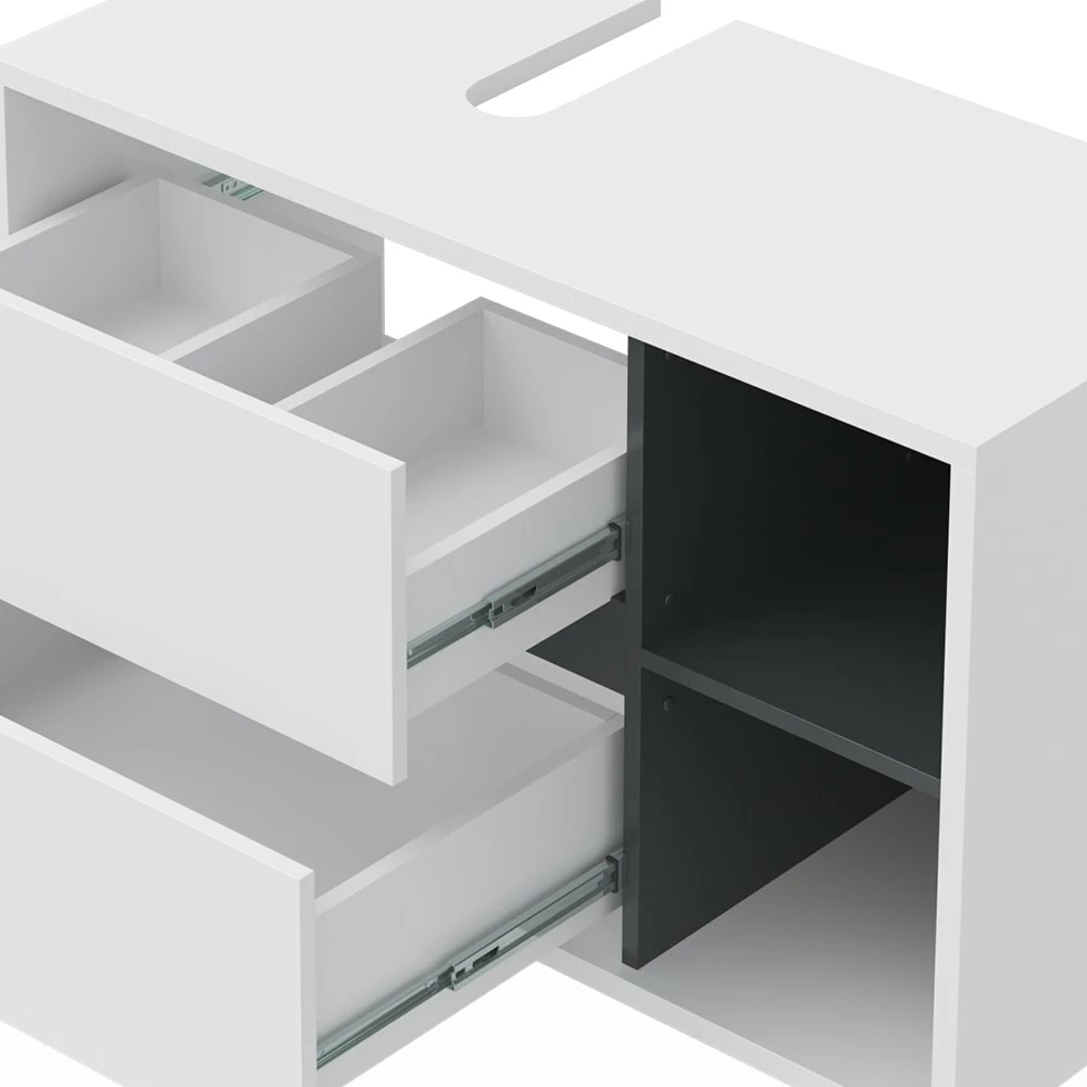 Vicco Wachtischunterschrank Viola Weiß Badschrank Waschbeckenunterschrank Hängend 6 Vicco Wachtischunterschrank Viola Weiß Badschrank Waschbeckenunterschrank Hängend – Bild 6