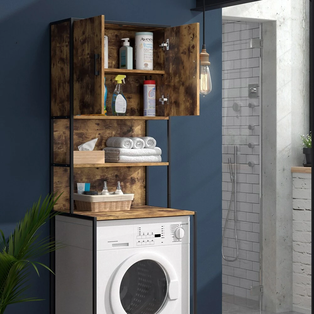 Vicco Waschmaschinenschrank Badschrank Hochschrank Fyrk Waschmaschinenregal 5 Vicco Waschmaschinenschrank Badschrank Hochschrank Fyrk Waschmaschinenregal – Bild 5
