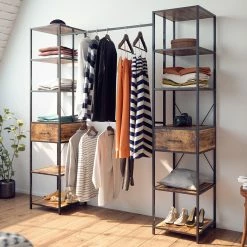 Vicco Kleiderschrank Dielenschrank Fyrk Ausziehbar Offener Schlafzimmerschrank -Vicco Geschäft 8600343700 34193 prod 005