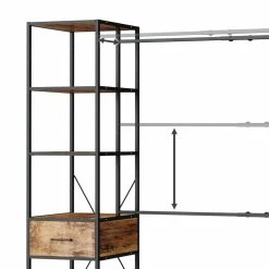 Vicco Kleiderschrank Dielenschrank Fyrk Ausziehbar Offener Schlafzimmerschrank -Vicco Geschäft 8600343700 34193 prod 006