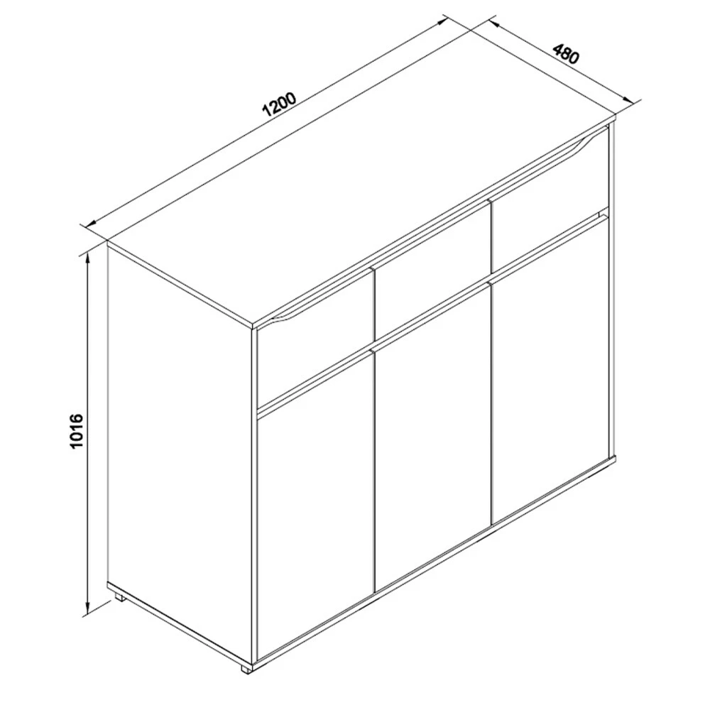 VICCO Kommode RUBEN Weiß Schubladen 120 Cm Sideboard Mehrzweckschrank Schrank 3 VICCO Kommode RUBEN Weiß Schubladen 120 Cm Sideboard Mehrzweckschrank Schrank – Bild 3
